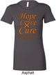 Ladies Leukemia Cancer Hope Love Cure Longer Length Shirt