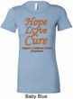 Ladies Leukemia Cancer Hope Love Cure Longer Length Shirt