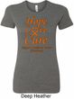 Ladies Leukemia Cancer Hope Love Cure Longer Length Shirt