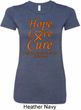 Ladies Leukemia Cancer Hope Love Cure Longer Length Shirt