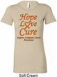 Ladies Leukemia Cancer Hope Love Cure Longer Length Shirt