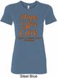 Ladies Leukemia Cancer Hope Love Cure Longer Length Shirt