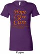 Ladies Leukemia Cancer Hope Love Cure Longer Length Shirt