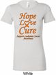 Ladies Leukemia Cancer Hope Love Cure Longer Length Shirt