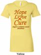 Ladies Leukemia Cancer Hope Love Cure Longer Length Shirt