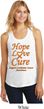 Ladies Leukemia Cancer Hope Love Cure Racerback