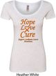 Ladies Leukemia Cancer Hope Love Cure Scoop Neck