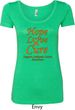 Ladies Leukemia Cancer Hope Love Cure Scoop Neck