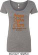 Ladies Leukemia Cancer Hope Love Cure Scoop Neck