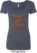 Ladies Leukemia Cancer Hope Love Cure Scoop Neck