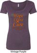 Ladies Leukemia Cancer Hope Love Cure Scoop Neck