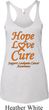 Ladies Leukemia Cancer Hope Love Cure Tri Blend Racerback