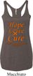 Ladies Leukemia Cancer Hope Love Cure Tri Blend Racerback