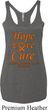 Ladies Leukemia Cancer Hope Love Cure Tri Blend Racerback