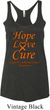 Ladies Leukemia Cancer Hope Love Cure Tri Blend Racerback