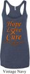 Ladies Leukemia Cancer Hope Love Cure Tri Blend Racerback