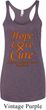 Ladies Leukemia Cancer Hope Love Cure Tri Blend Racerback