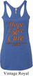 Ladies Leukemia Cancer Hope Love Cure Tri Blend Racerback