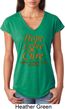 Ladies Leukemia Cancer Hope Love Cure Tri Blend V-neck