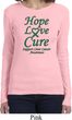 Ladies Liver Cancer Awareness Hope Love Cure Long Sleeve