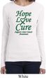 Ladies Liver Cancer Awareness Hope Love Cure Long Sleeve