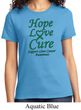 Ladies Liver Cancer Awareness Hope Love Cure T-shirt