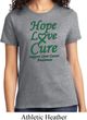 Ladies Liver Cancer Awareness Hope Love Cure T-shirt