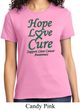 Ladies Liver Cancer Awareness Hope Love Cure T-shirt