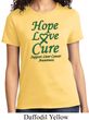 Ladies Liver Cancer Awareness Hope Love Cure T-shirt