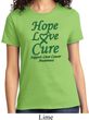Ladies Liver Cancer Awareness Hope Love Cure T-shirt
