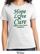 Ladies Liver Cancer Awareness Hope Love Cure T-shirt