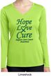 Ladies Liver Cancer Hope Love Cure Dry Wicking Long Sleeve