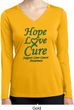 Ladies Liver Cancer Hope Love Cure Dry Wicking Long Sleeve