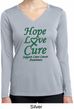 Ladies Liver Cancer Hope Love Cure Dry Wicking Long Sleeve