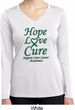 Ladies Liver Cancer Hope Love Cure Dry Wicking Long Sleeve