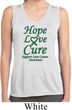 Ladies Liver Cancer Hope Love Cure Dry Wicking Sleeveless Shirt
