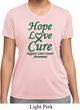 Ladies Liver Cancer Hope Love Cure Dry Wicking T-shirt