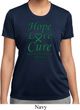 Ladies Liver Cancer Hope Love Cure Dry Wicking T-shirt