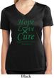 Ladies Liver Cancer Hope Love Cure Dry Wicking V-neck