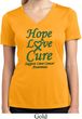 Ladies Liver Cancer Hope Love Cure Dry Wicking V-neck