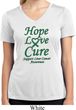 Ladies Liver Cancer Hope Love Cure Dry Wicking V-neck