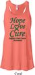 Ladies Liver Cancer Hope Love Cure Flowy Racerback