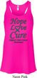 Ladies Liver Cancer Hope Love Cure Flowy Racerback