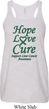Ladies Liver Cancer Hope Love Cure Flowy Racerback