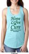 Ladies Liver Cancer Hope Love Cure Ideal Racerback