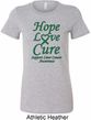 Ladies Liver Cancer Hope Love Cure Longer Length Shirt