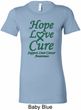 Ladies Liver Cancer Hope Love Cure Longer Length Shirt