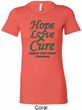 Ladies Liver Cancer Hope Love Cure Longer Length Shirt