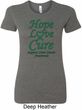 Ladies Liver Cancer Hope Love Cure Longer Length Shirt