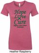 Ladies Liver Cancer Hope Love Cure Longer Length Shirt